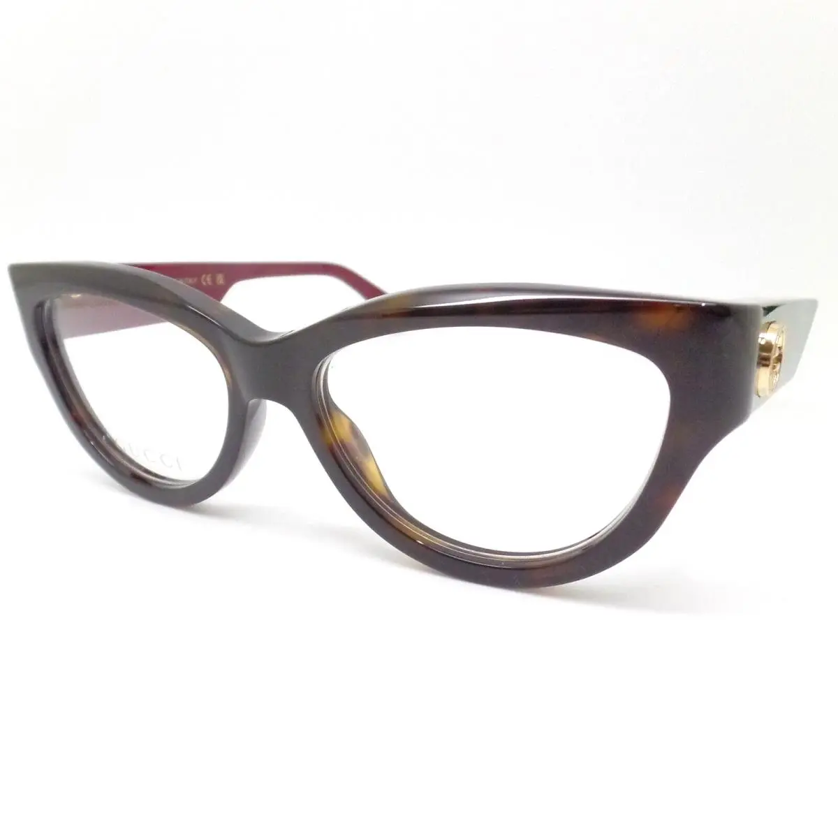 Gucci GG1665O 006 Havana Green Red 53mm RX Eyeglasses Frames