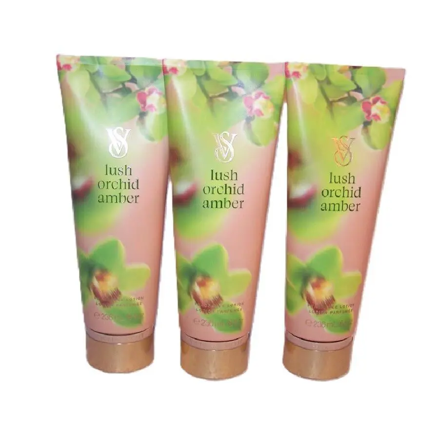 Victoria`s Secret Lush Orchid Amber Fragrance Lotion 8 oz Lot of 3