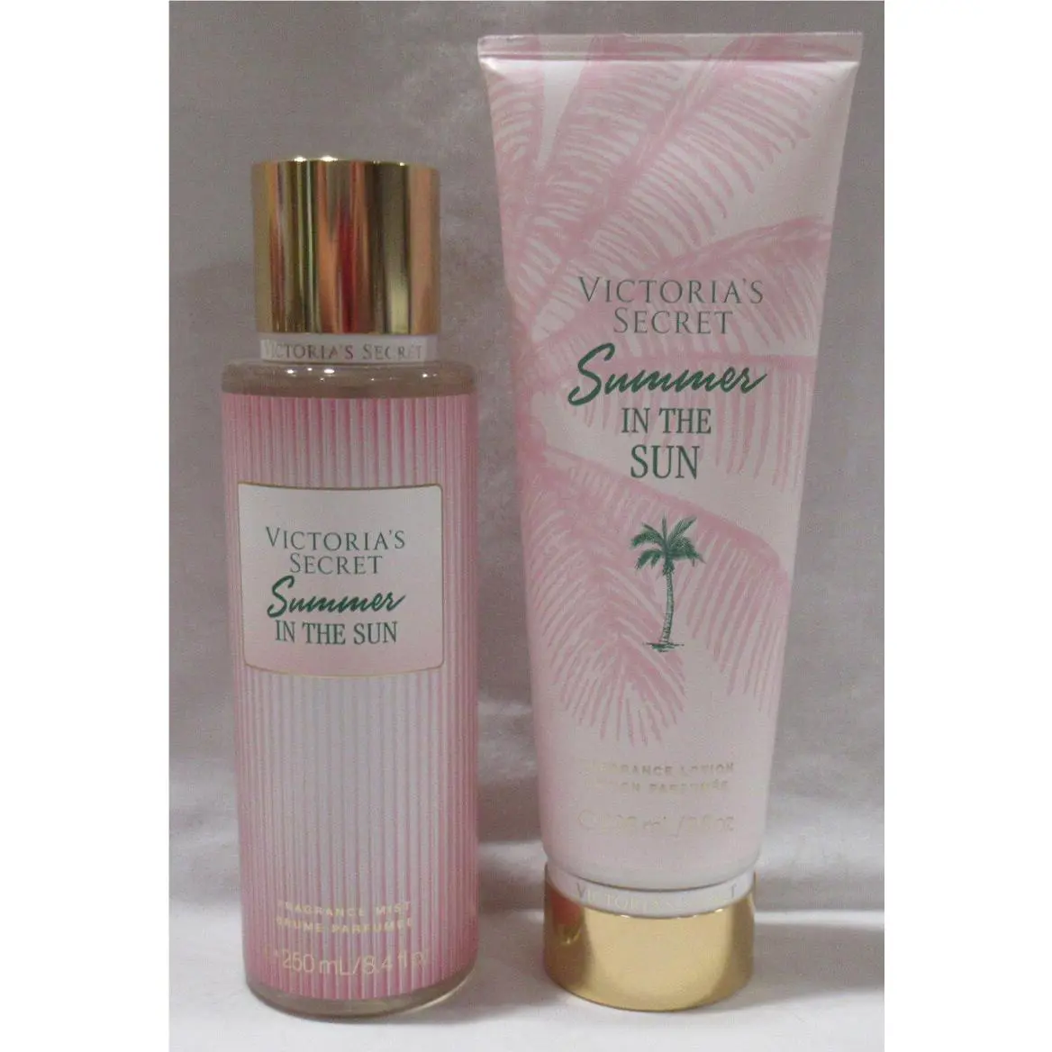 Victoria`s Secret Fragrance Mist Lotion Set Lot of 2 Summer IN The Sun Pear
