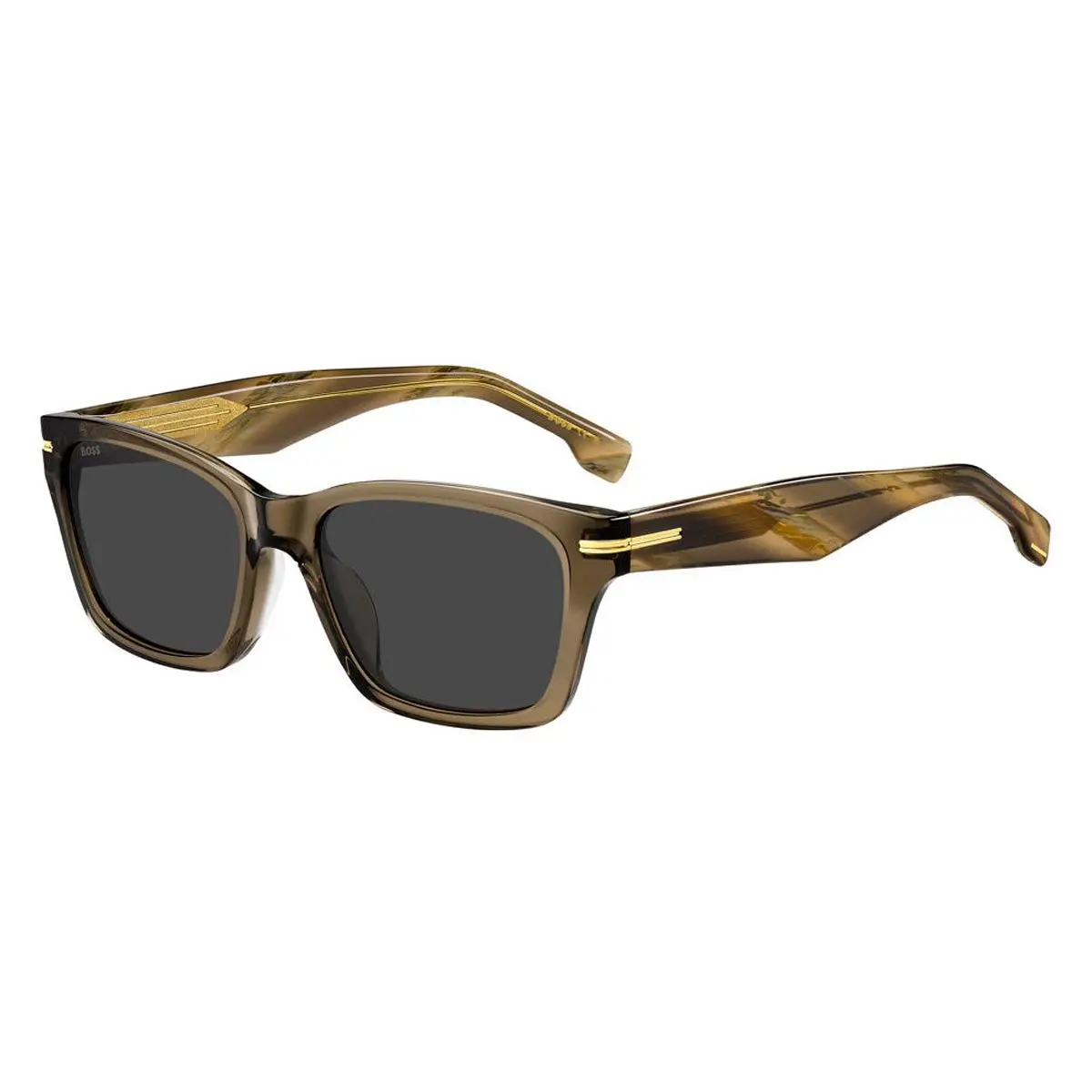 Hugo Boss 1739/F/SK Sunglasses Male Brown 56mm - Frame: Brown, Lens: Gray