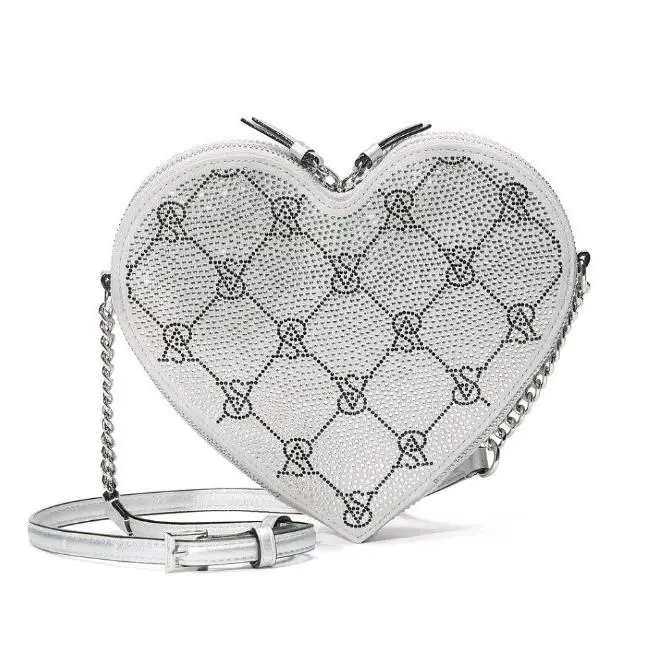 Victoria’s Secret Bling Rhinestones Heart Shape Crossbody Bag