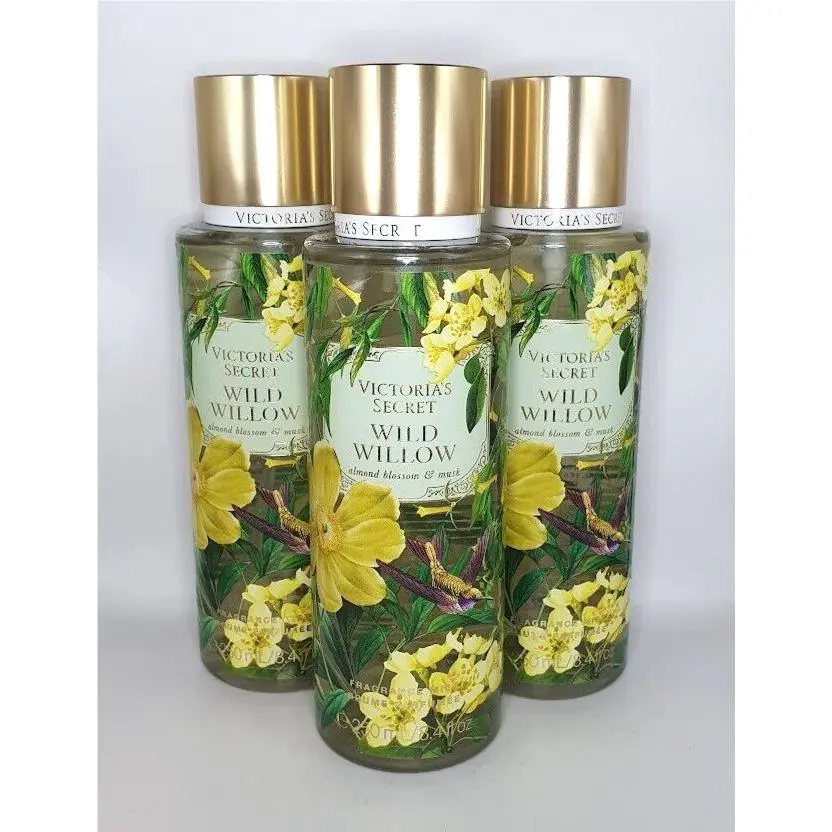 Victoria`s Secret Wild Willow Body Mist 8.4 FL OZ Set OF 3