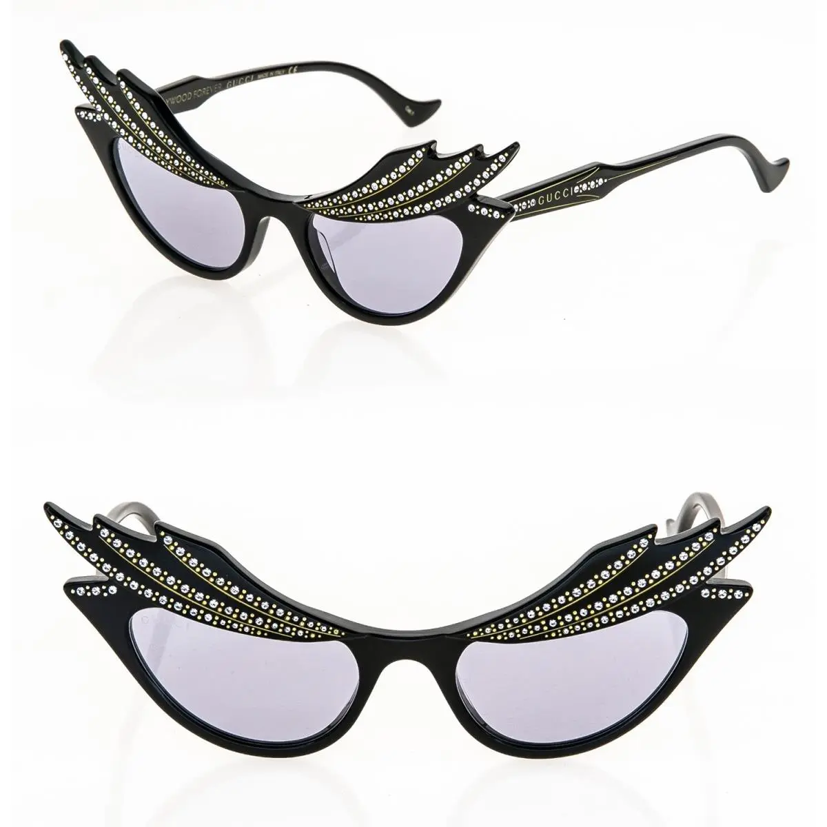 Gucci Hollywood Forever Love Parade Aria 1094 Black Cat Sunglasses GG1094S 001