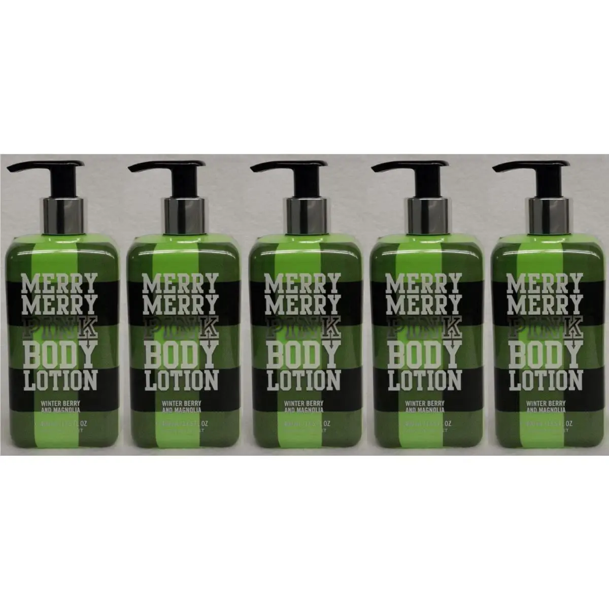 5 Victoria`s Secret Pink Winter Berry Magnolia Merry Merry Body Lotion