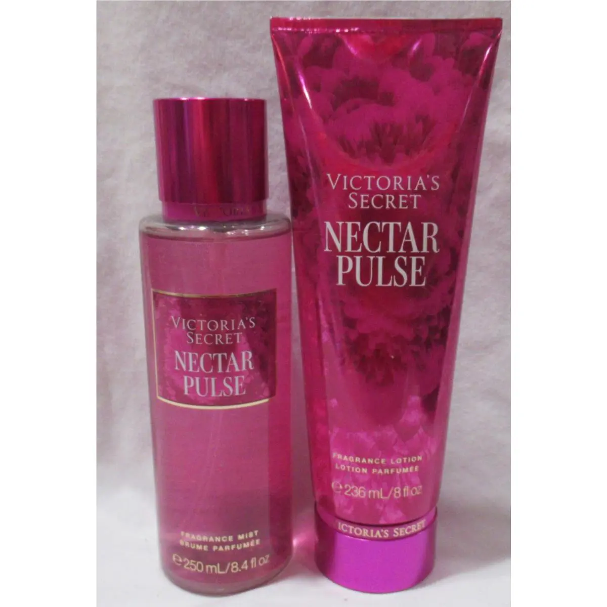 Victoria`s Secret Fragrance Mist Lotion Set Lot of 2 Nectar Pulse Peony Musk