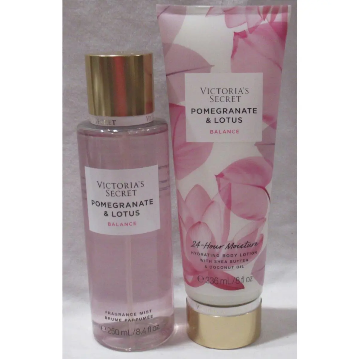 Victoria`s Secret Fragrance Mist Lotion Set Lot 2 Pomegranate Lotus Balance