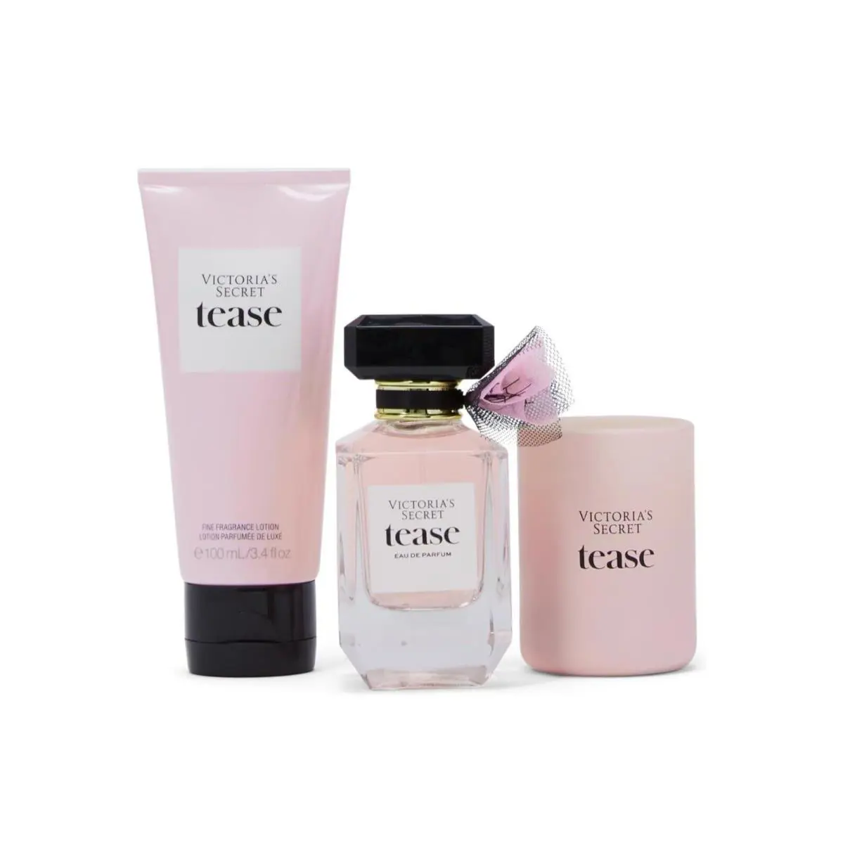 Victoria`s Secret Tease Gift Set Lotion Candle 1.7 Eau De Parfum by Victoria's Secret
