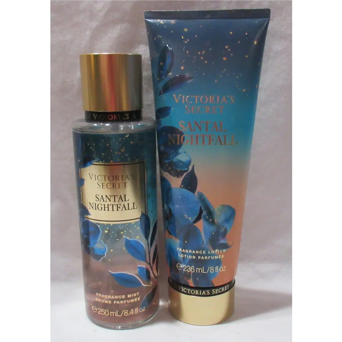 Victoria`s Secret Fragrance Mist Lotion Set Lot of 2 Santal Nightfall