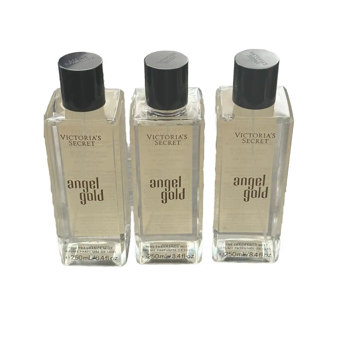 3 Victoria`s Secret Fragrance Mist Angel Gold 8.4 FL OZ / 250 mL