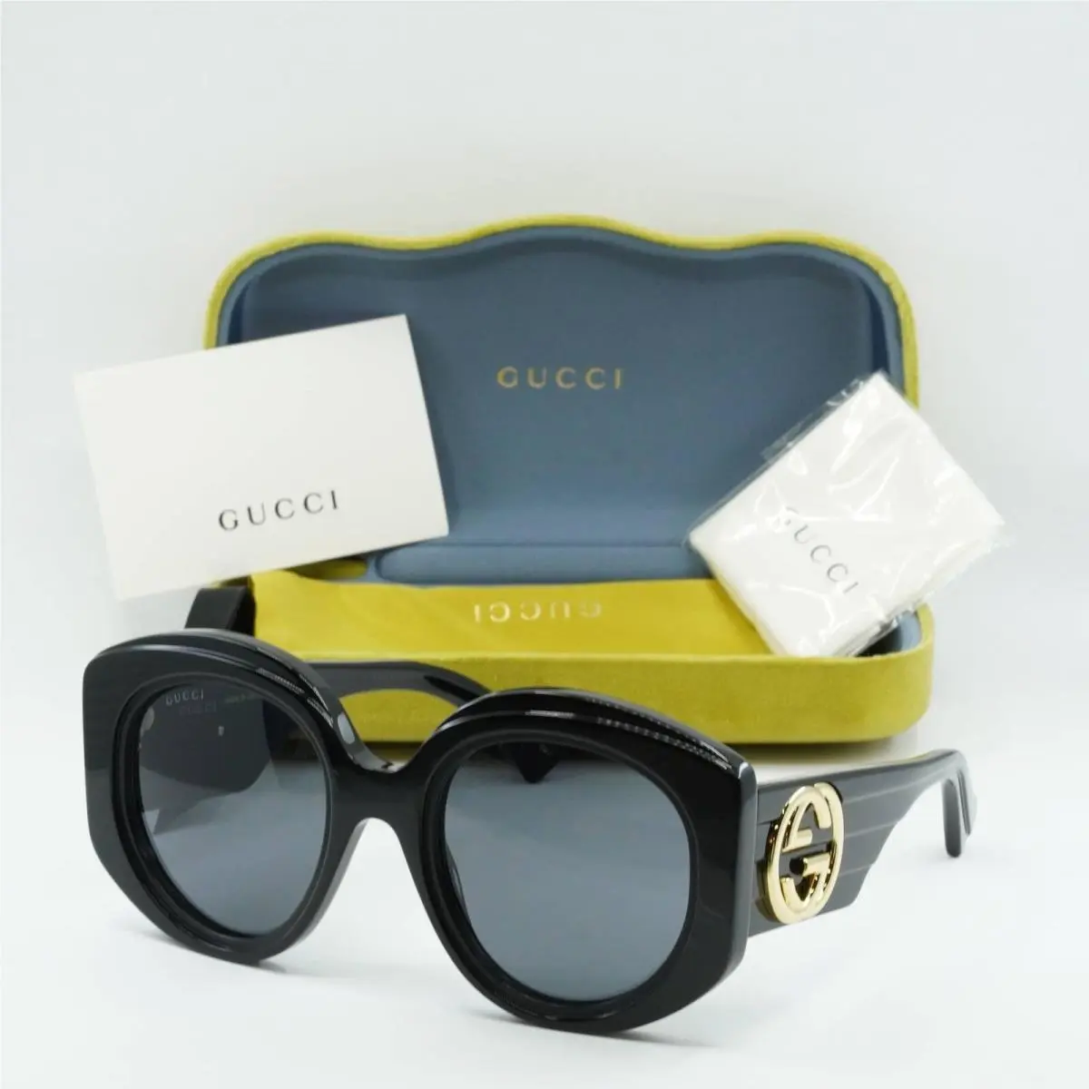 Gucci GG1308S 001 Black/grey 53-23-140 Sunglasses