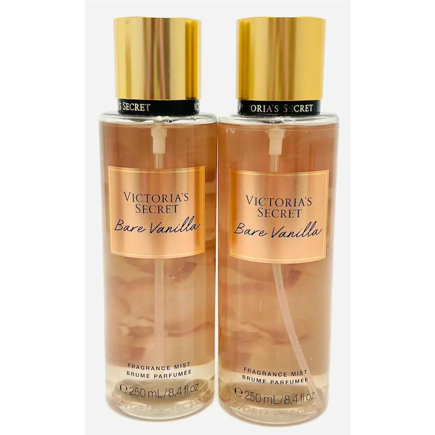 2 Victoria`s Secret Bare Vanilla Fragrance Mist Spray Brume Parfumee 8.4oz