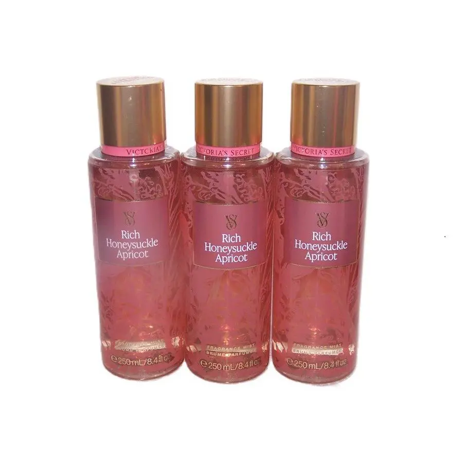 Rich Honeysuckle Apricot Fragrance Mist Victoria`s Secret Lot of 3