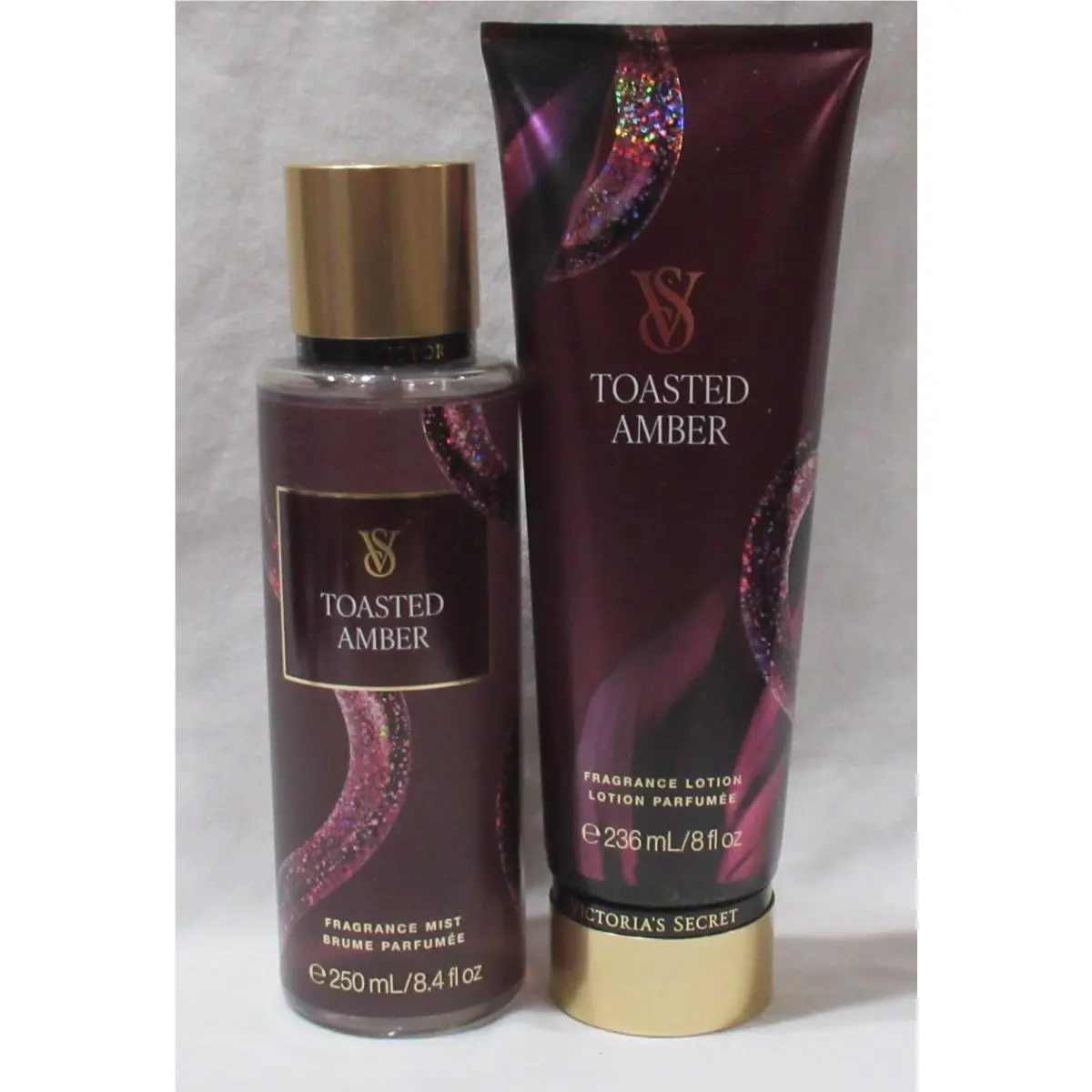 Victoria`s Secret Fragrance Mist Lotion Set 2 Year of The Snake Toasted Amber