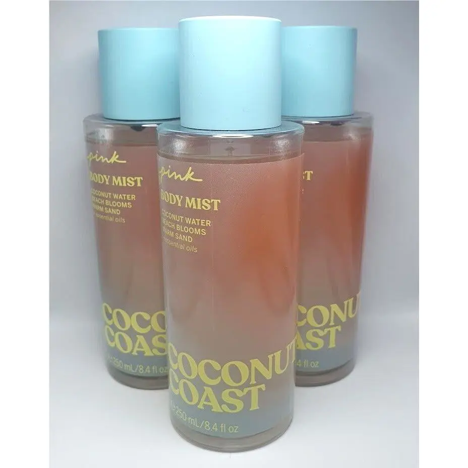 Victoria`s Secret Pink Coconut Coast Body Mist 8.4 FL OZ Each 3