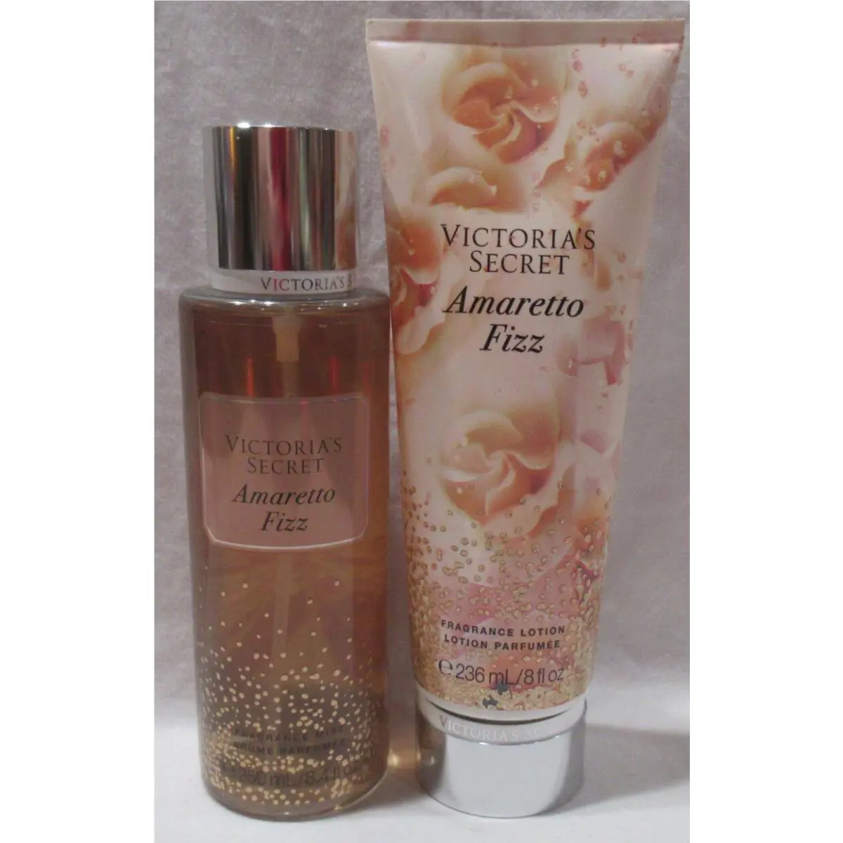Victoria`s Secret Fragrance Mist Lotion Set 2 Amaretto Fizz Almond Coffee