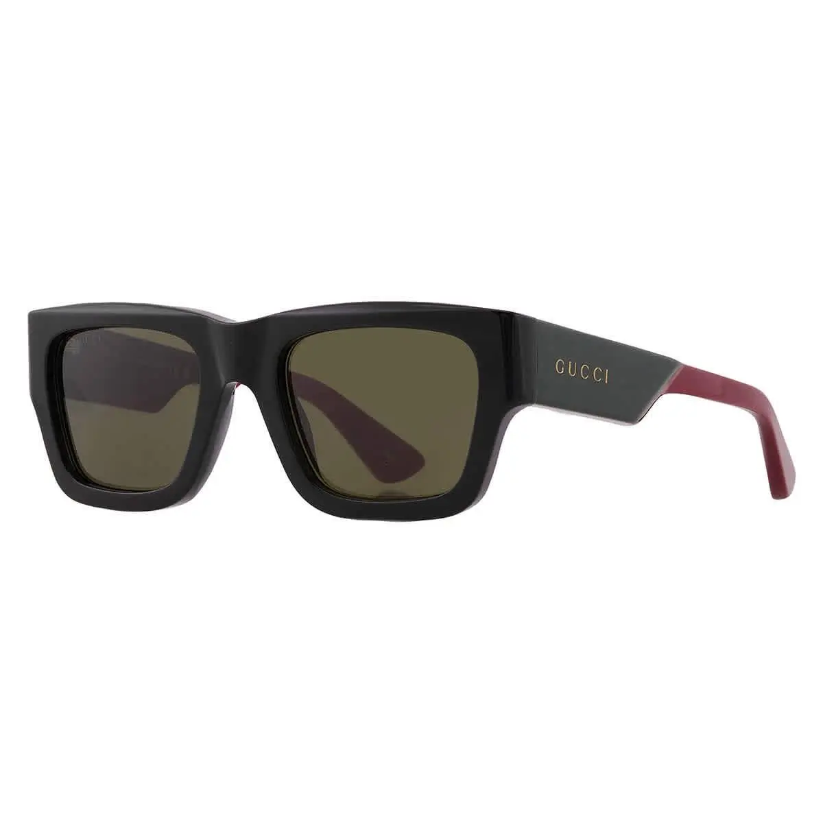Gucci Green Square Men`s Sunglasses GG1668S 003 52 GG1668S 003 52