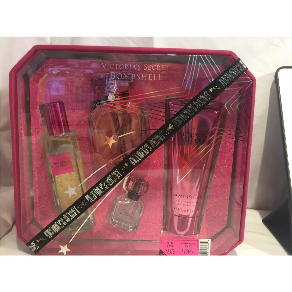 Victoria`s Secret Bombshell 4 Pieces Gift Set Perfume Oil Shower Gel by Victoria's Secret
