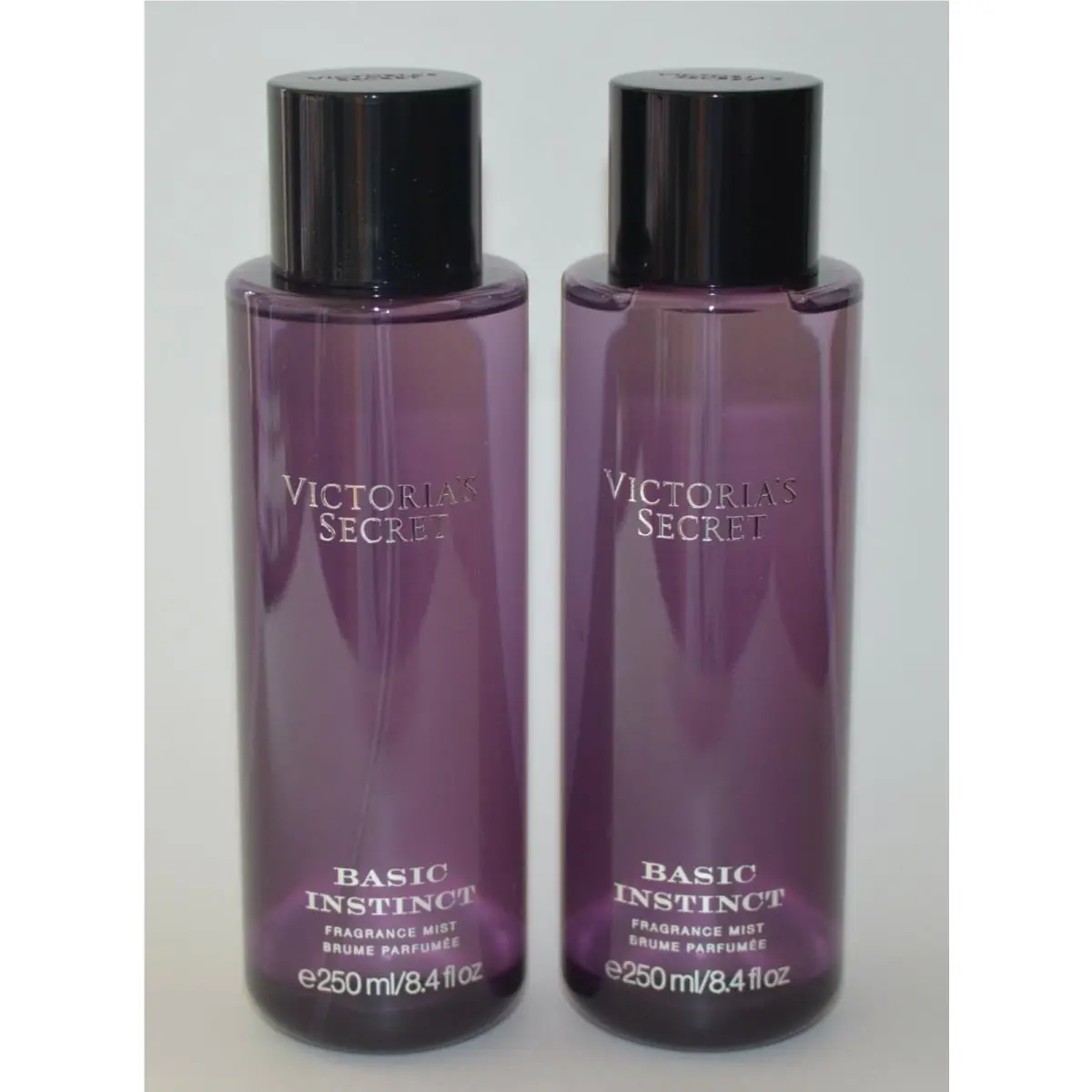 Lot OF 2 Victoria`s Secret Basic Instinct Fragrance Mist Body Spray 8.4 OZ Large