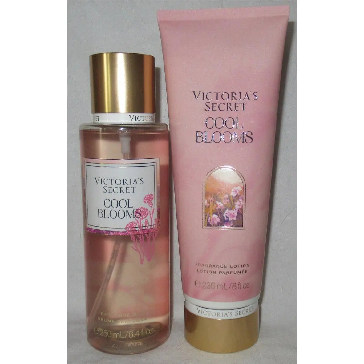 Victoria`s Secret Fragrance Mist Lotion Set Lot of 2 Cool Blooms