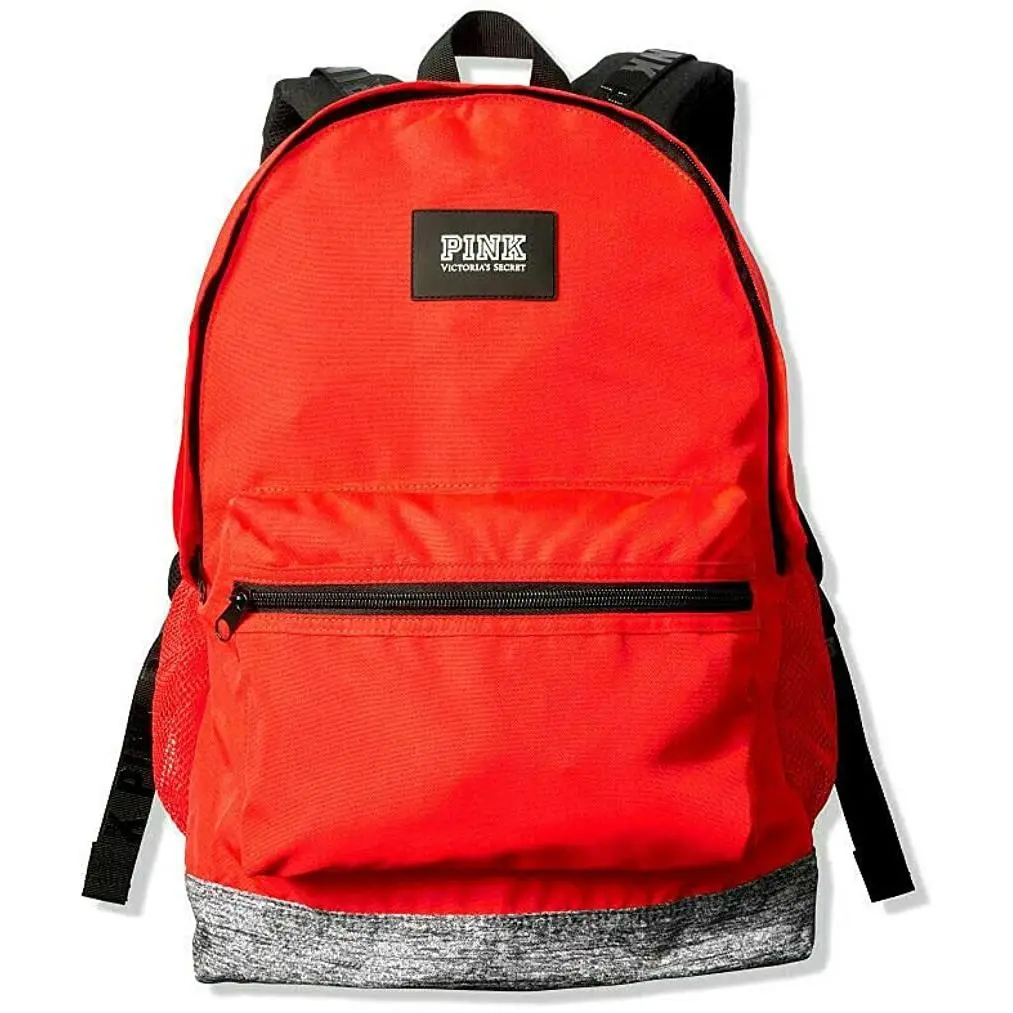 Victoria`s Secret Pink Campus Backpack 2019 Book Bag Neon Candy Coral