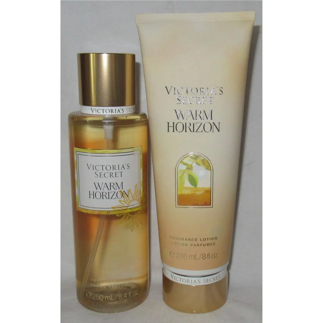 Victoria`s Secret Fragrance Mist Lotion Set Lot of 2 Warm Horizon