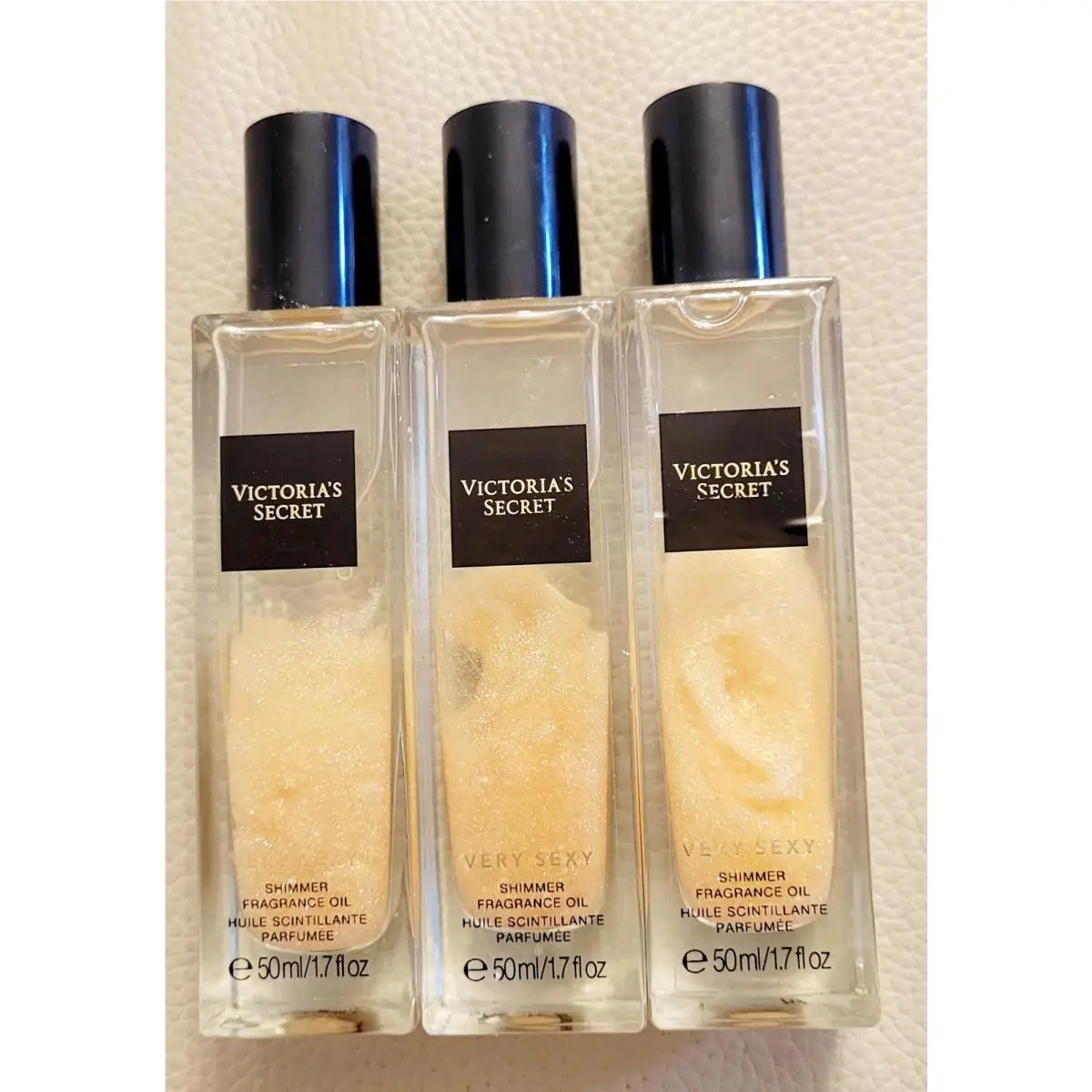 3X Victorias Secret Very Sexy Shimmer Fragrance Oil - 1.7 oz Set OF 3
