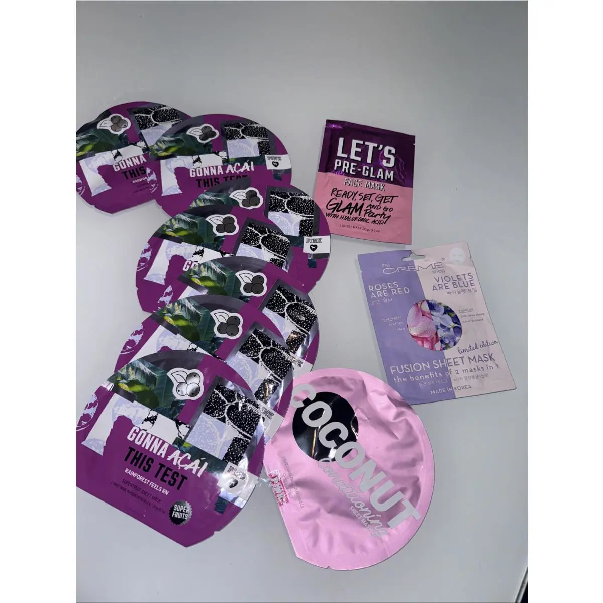 Victorias Secret Pink Gonna Acai Rainforest Superfruit Sheet Face Mask X10 S5