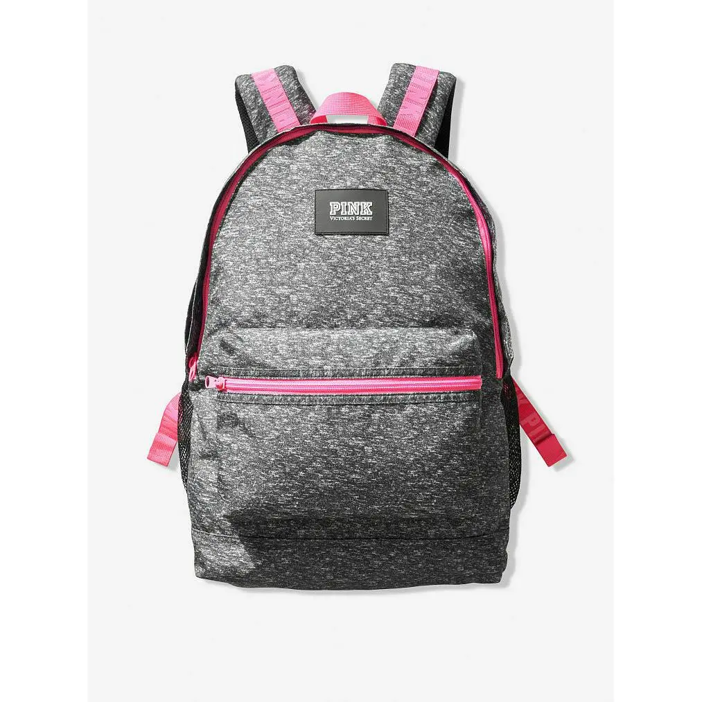 Victoria`s Secret Pink Campus Backpack 2019 Book Bag Marl Gray