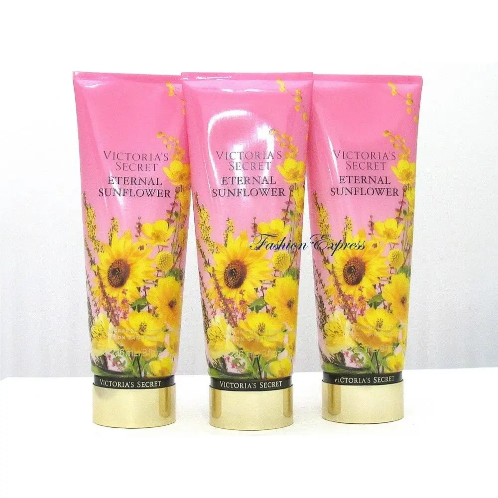Victoria`s Secret Eternal Sunflower Body Lotion 8 FL OZ Lot OF 3 Pcs