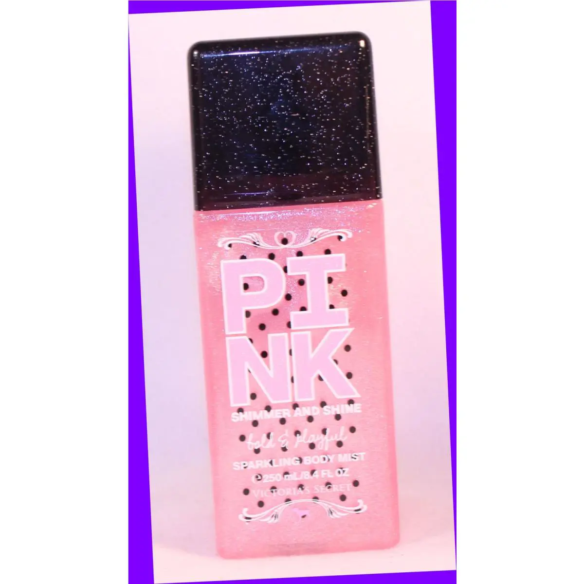 1 Victoria`s Secret Bold Playful Shimmer Body Mist Spray Pink with A Splash