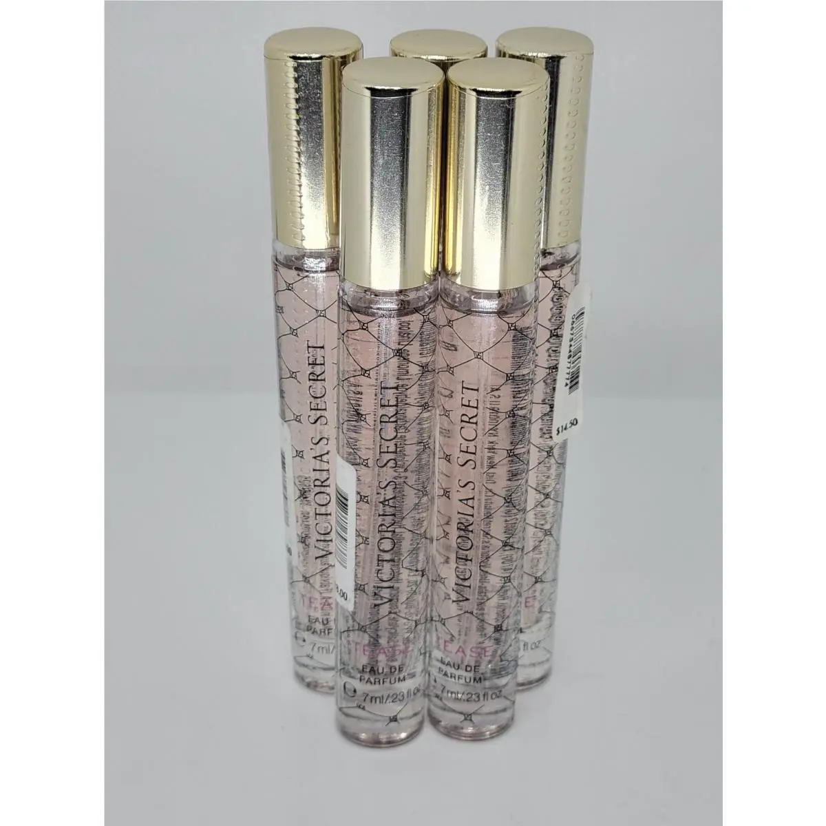 Victoria`s Secret Bath Body Works Tease Mini Travel Perfume Spray .23oz x5