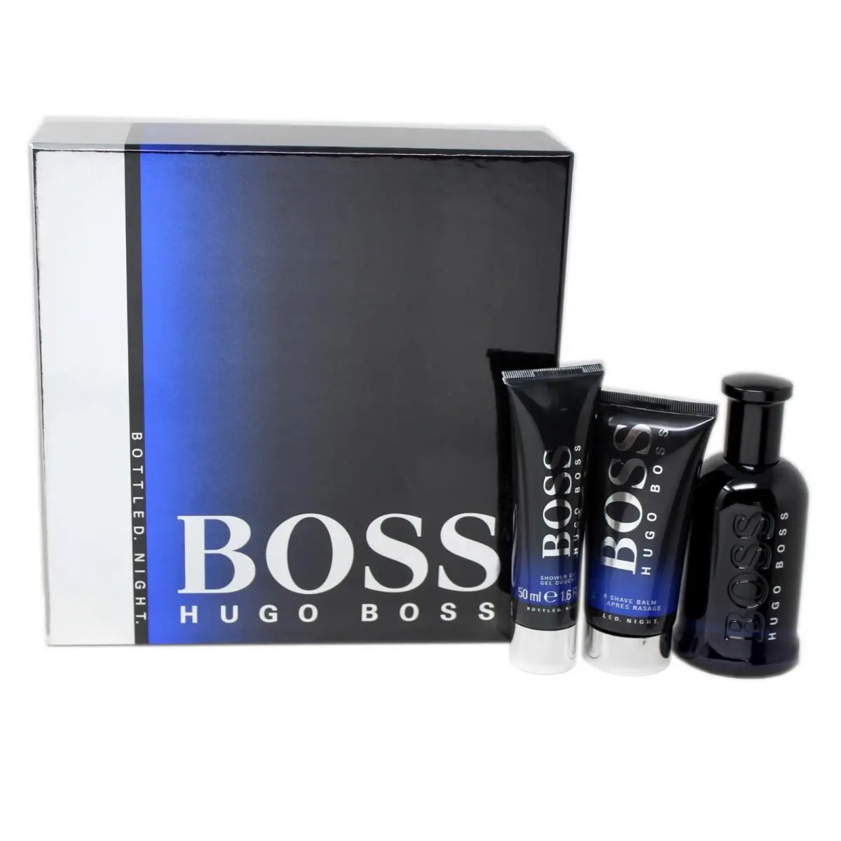 Boss BY Hugo Boss Bottled Night 3 Piece Gift Set Men Eau DE Toilette Spray 100ML