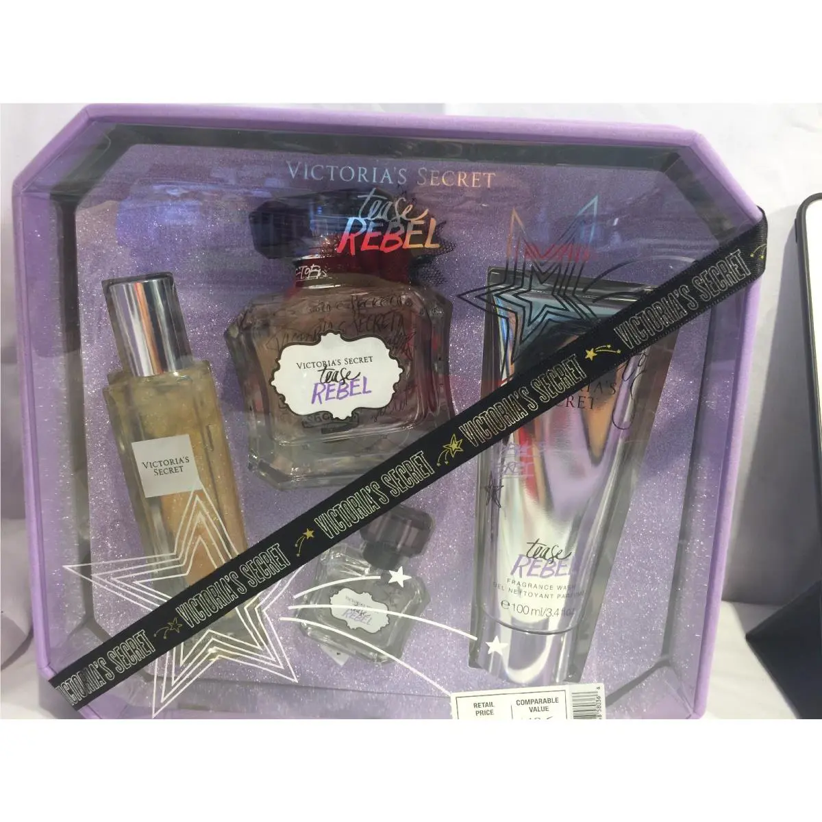 Victoria’s Secret Tease Rebel Luxury Fragrance Gift Set Perfume Mist Lotion