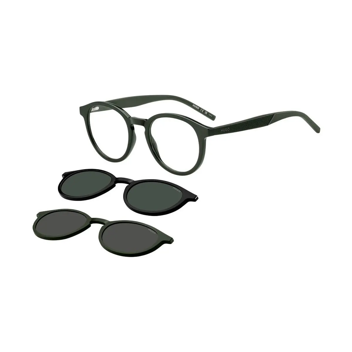 Hugo Boss HG 1330/CS2 Sunglasses Male Green Black 50mm - Frame: Green Black, Lens: Transparent