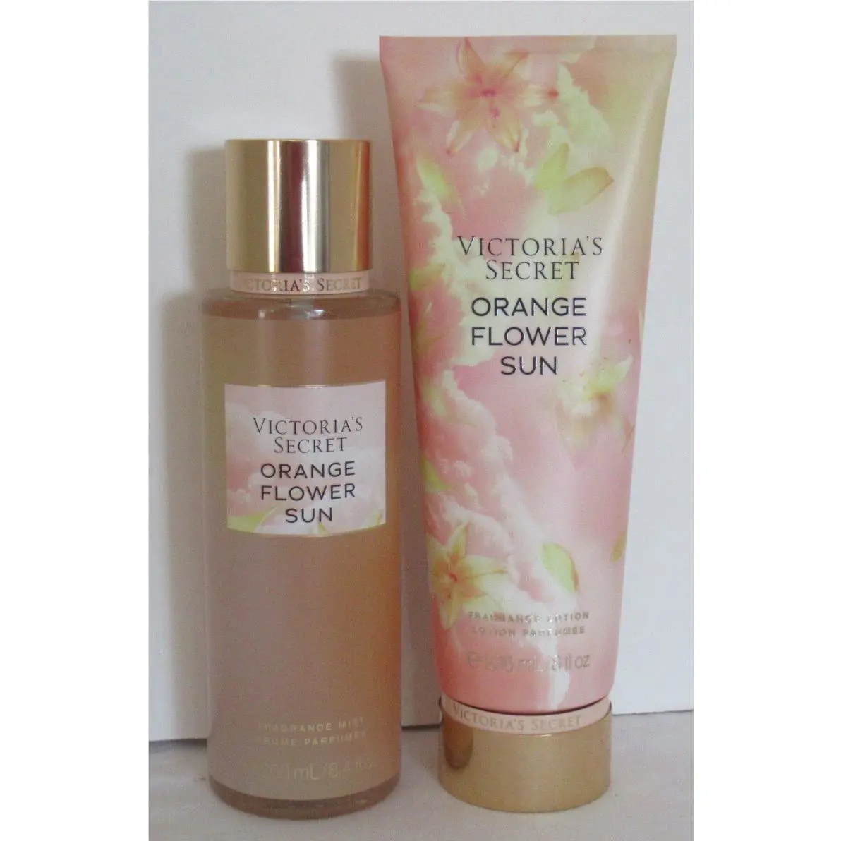 Victoria`s Secret Fragrance Mist Lotion Set 2 Orange Flower Sun Citrus Blossom