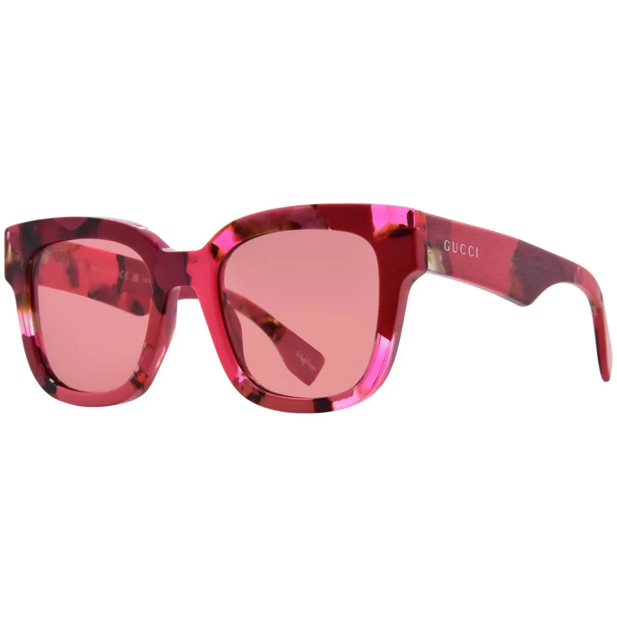 Limited Edition GG1624S 001 Sunglasses Women`s Shiny Red/pink/orange 52mm by Gucci