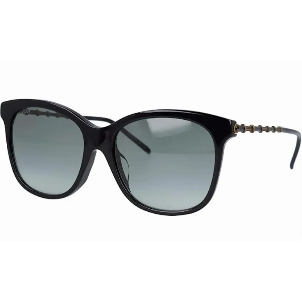 GG0655SA-001 Women`s Black Gold / Gray Tinted Sunglasses by Gucci