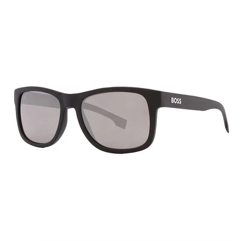 Boss 1568/S 0003 T4 Matte Black/silver Mirror 55-18-145 Sunglasses by Hugo Boss