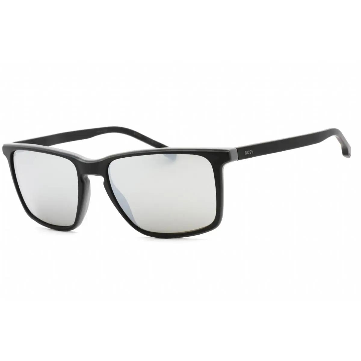 Hugo Boss 1556/O/S 0O6W T4 Sunglasses Matte Black Grey Frame Silver Mirror - Frame: Matte Black, Lens: Gray