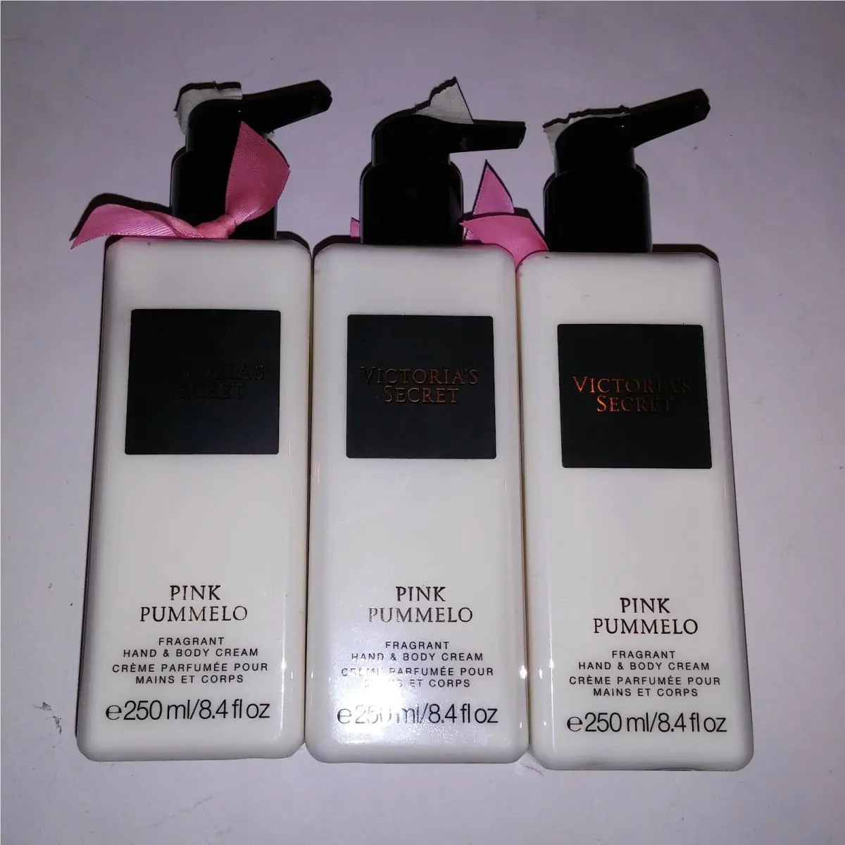 Set of 3 Victoria Secret Fragrant Hand Body Cream Lotion Pink Pummelo 8.4oz