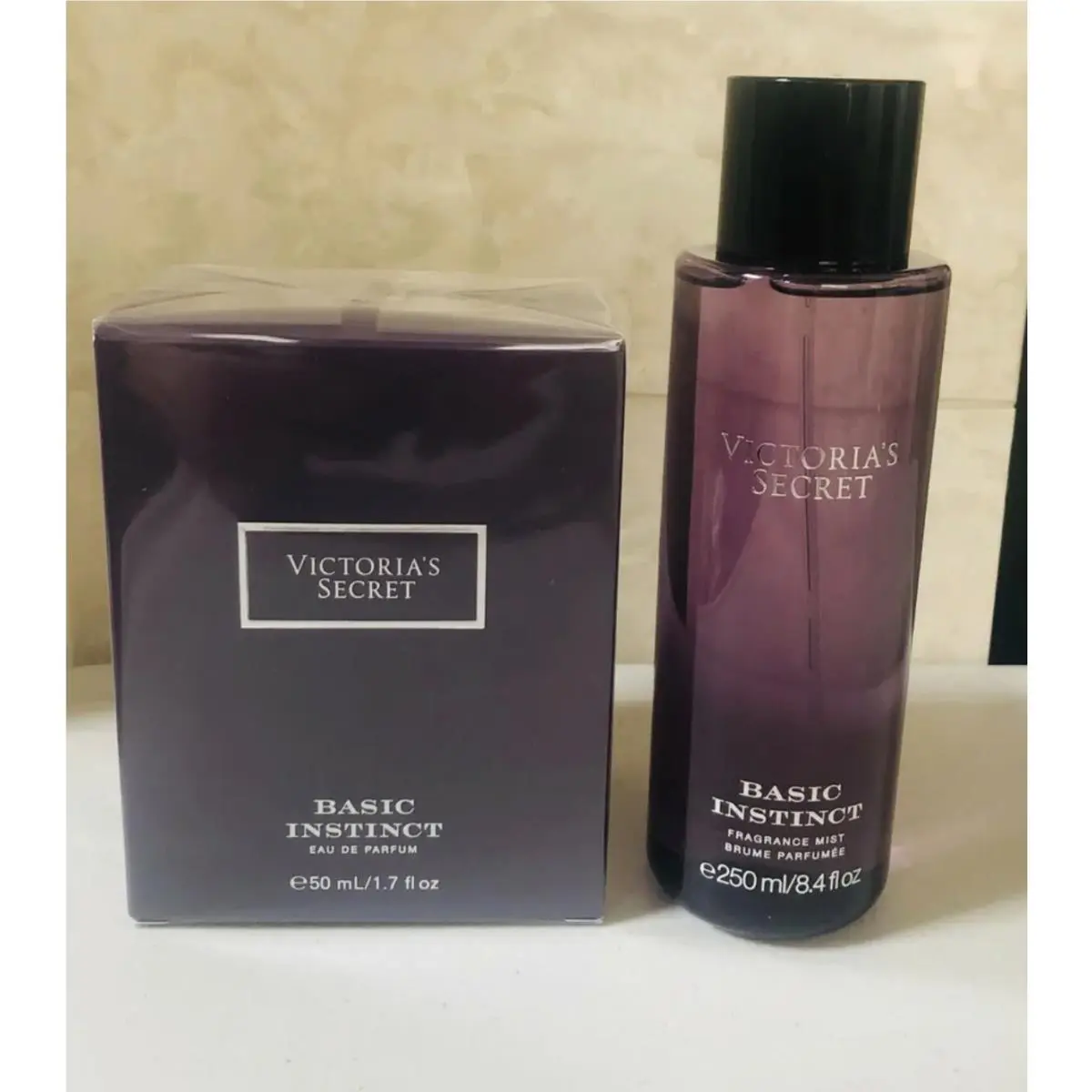 Victoria`s Secret Basic Instinct Perfume Edp 1.7 Oz or Fragrance Mist 8.4 oz