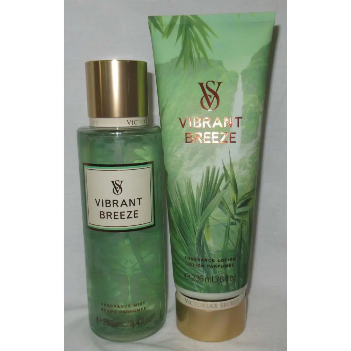 Victoria`s Secret Fragrance Mist Lotion Set Lot of 2 Vibrant Breeze