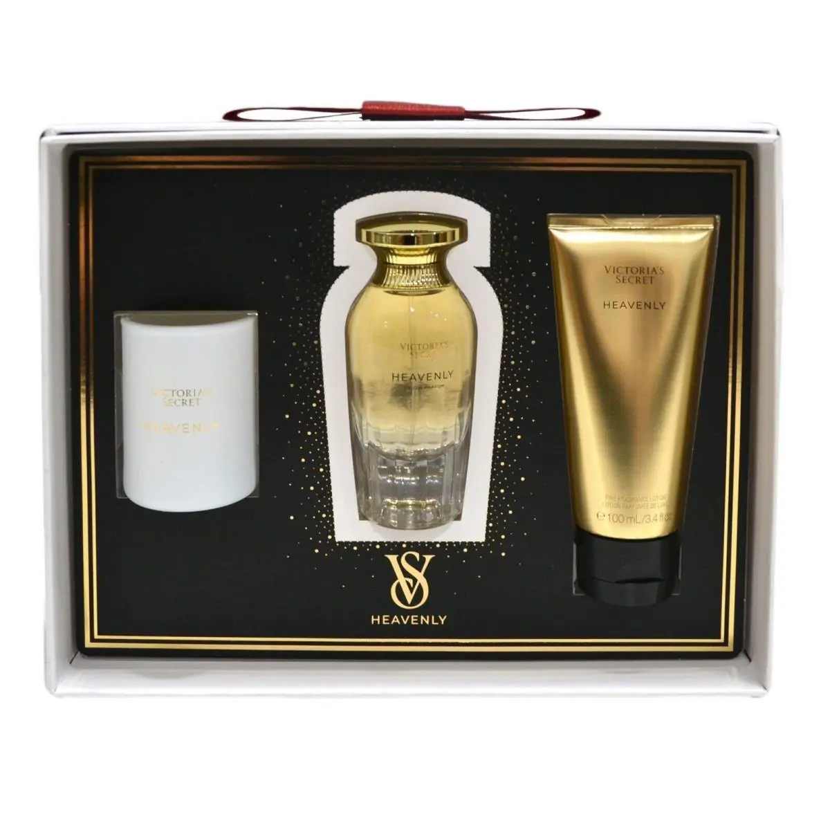 Victoria`s Secret Heavenly 3 Piece Eau De Parfum Gift Set Perfume Lotion Candle by Victoria's Secret