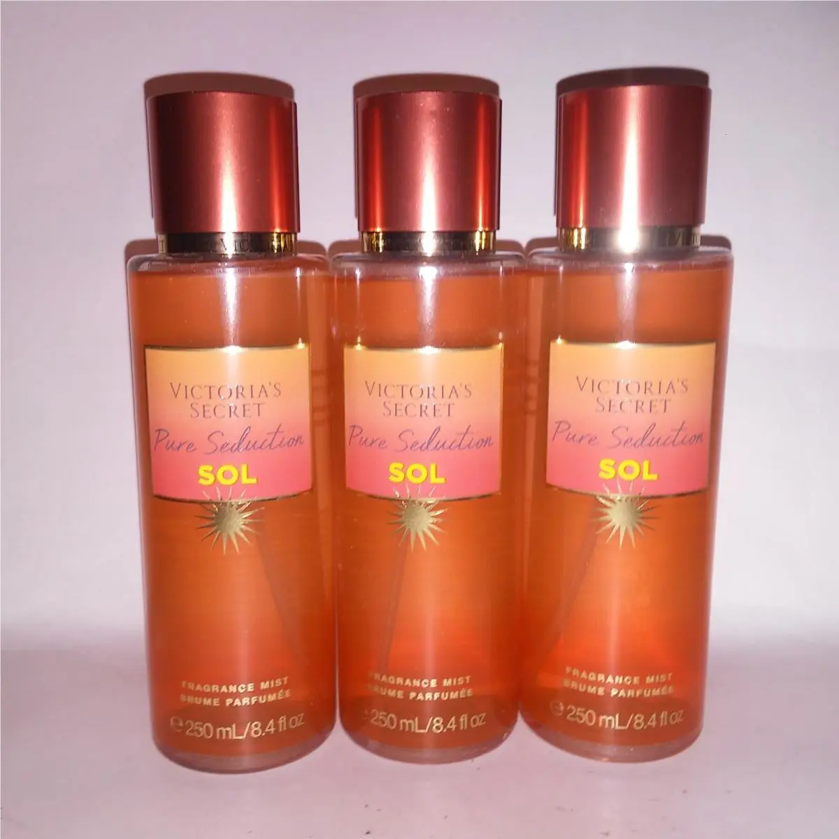 Victoria Secret Body Spray Fine Frangrance Mist Pure Seduction Sol Gift Set