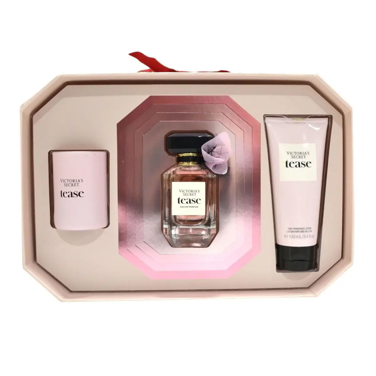 Victoria`s Secret Tease 3 Piece Eau De Parfum Gift Set Perfume Lotion Candle by Victoria's Secret