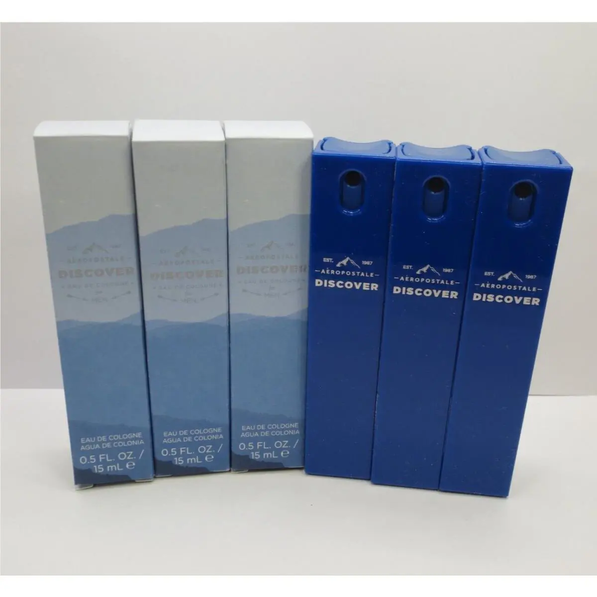 Victoria`s Secret Aeropostale Discover Eau DE Cologne For Men Eau DE Cologne 0.5 OZ Boxed Lot 3