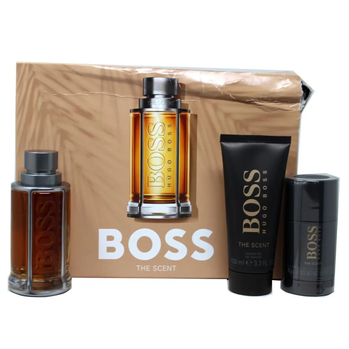 Hugo Boss Boss The Scent 3 Piece Gift Set Eau DE Toilette Spray 100ML D