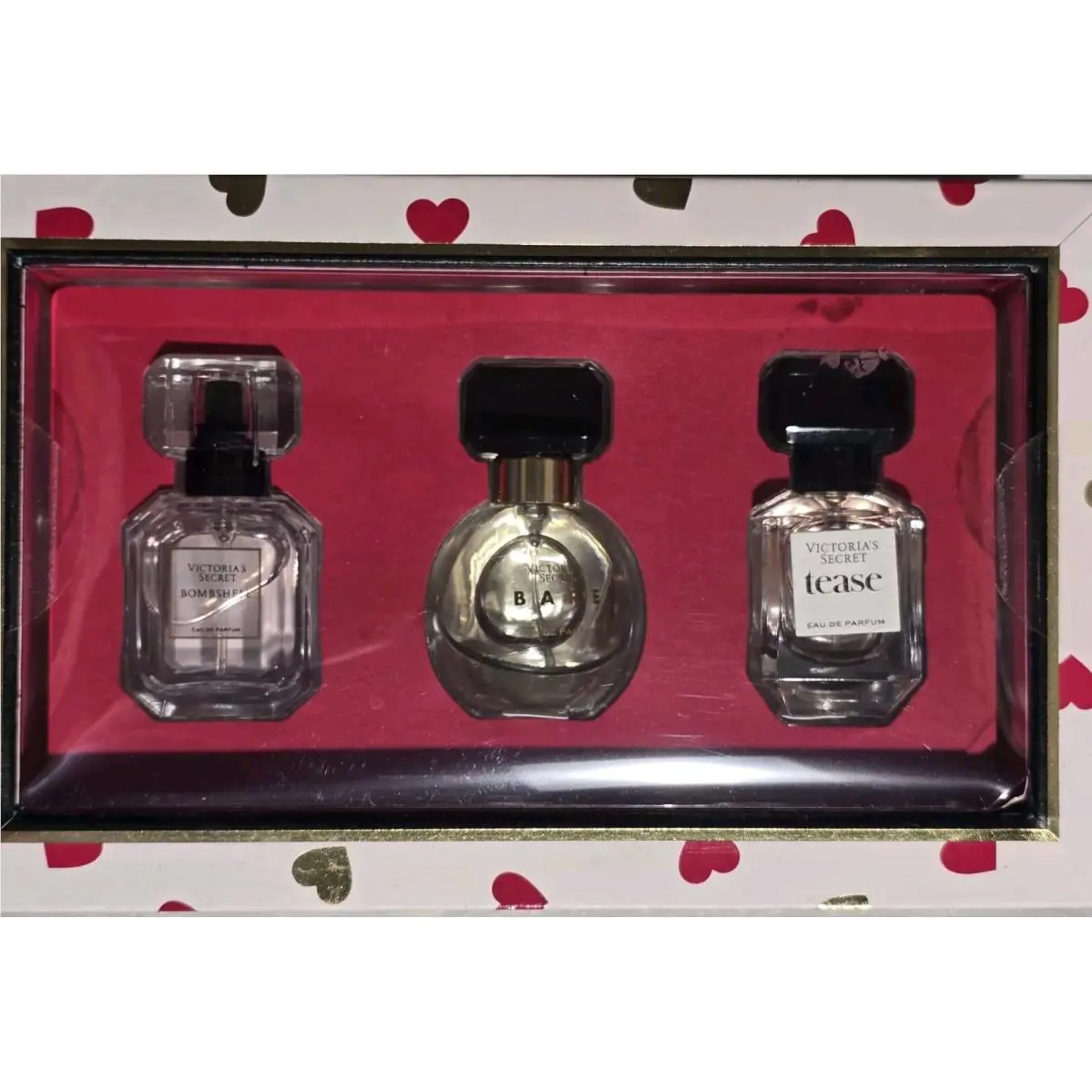 Victoria`s Secret Deluxe Mini Fragrance Trio Eau De Parfum Bombshell Bare Tease by Victoria's Secret