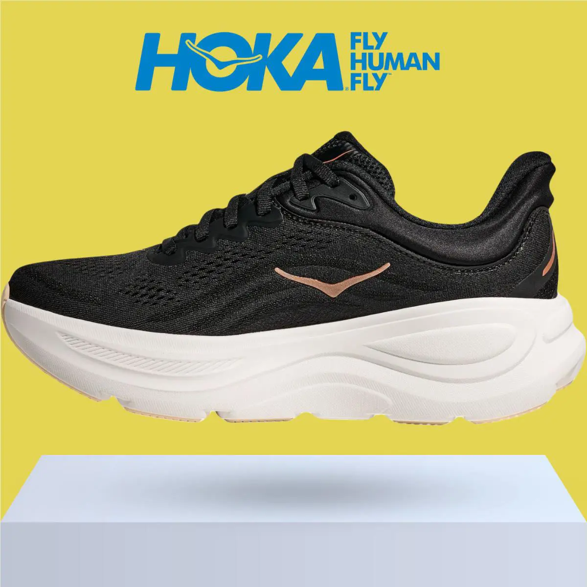 Hoka shoes - Hoka One One Bondi 9 - Black/Rose Gold 10