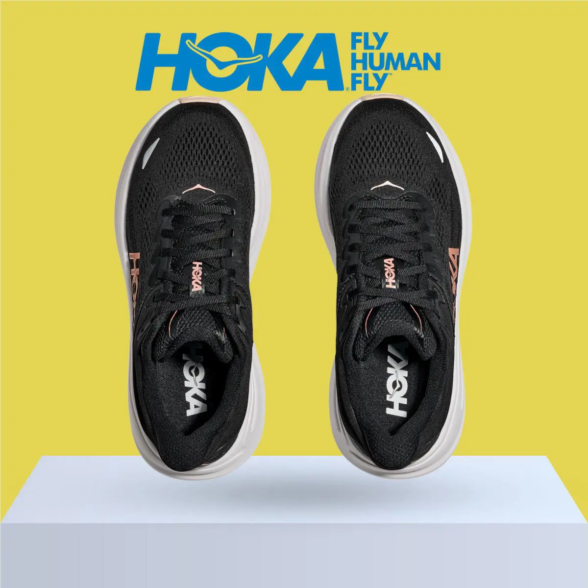 Hoka shoes - Hoka One One Bondi 9 - Black/Rose Gold 12